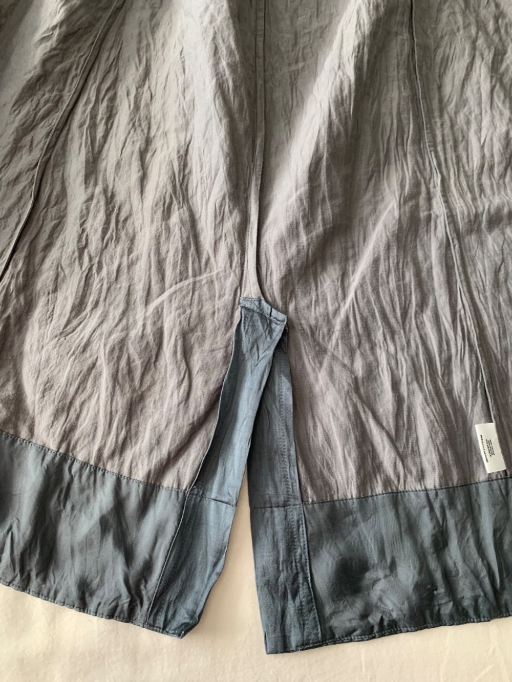 Eileen Fisher Women's Organic Cotton Satin Steel Coast Duster Jacket Size PM - Picture 11 of 14